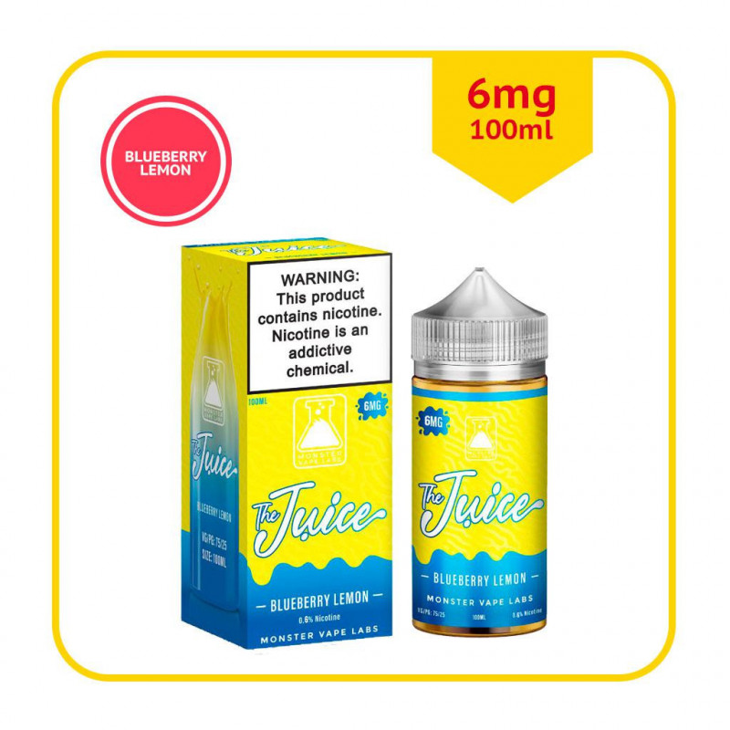 Líquido para E-cig 100ml, Blueberry Lemon, 6mg de Nicotina [Juice Head]