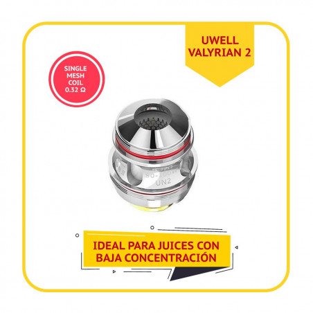 Coil de Reemplazo para UWELL Valyrian 2 - Single Mesh Coil - 0