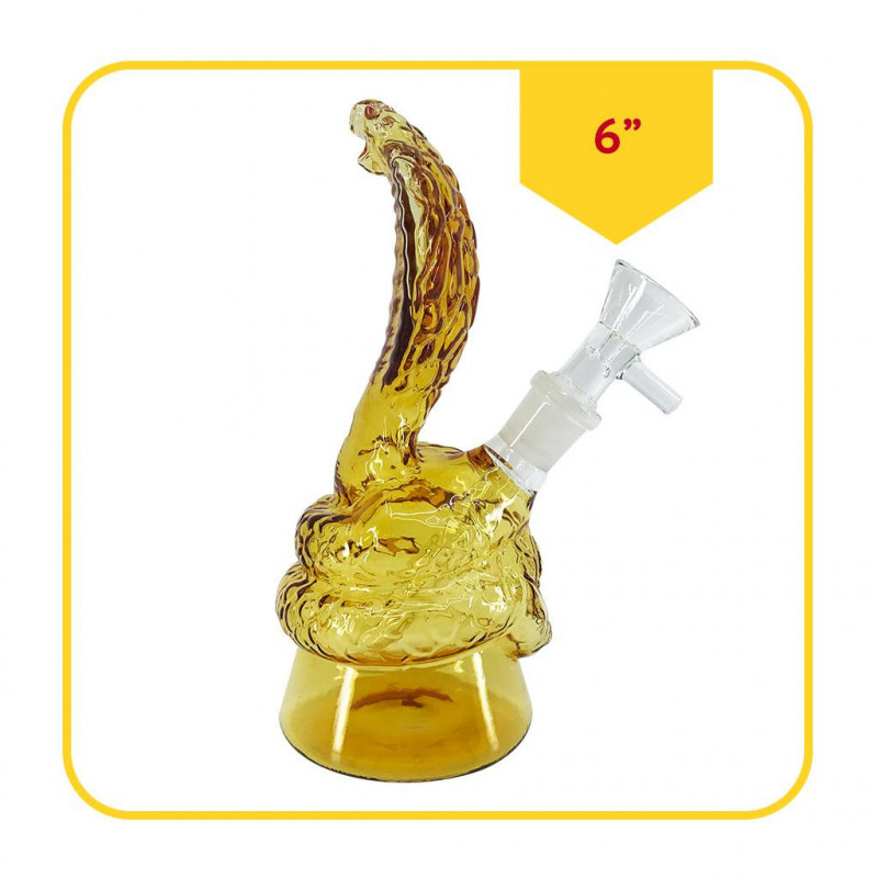 WPHG197 - BONG DE VIDRIO ESTILO COBRA SNAKE CON DOWNSTEAM - 6_