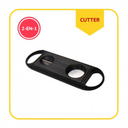 GC95 - CORTADOR DE PUROS PLASTICO NEGRO ESTILO GUILLOTINA