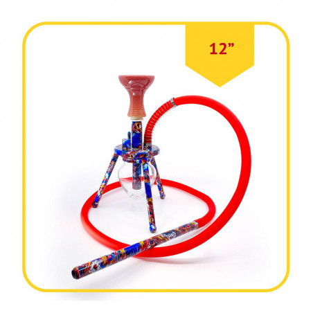 HK516PSY AMIRA MINI SPIDER PRINTED HOOKAH PSYCHEDELIC